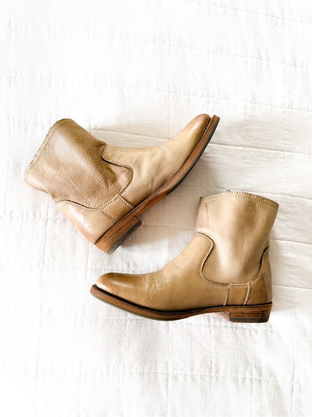 Blackstone Tan Leather Ankle Boots EU 39 / US 8.5
